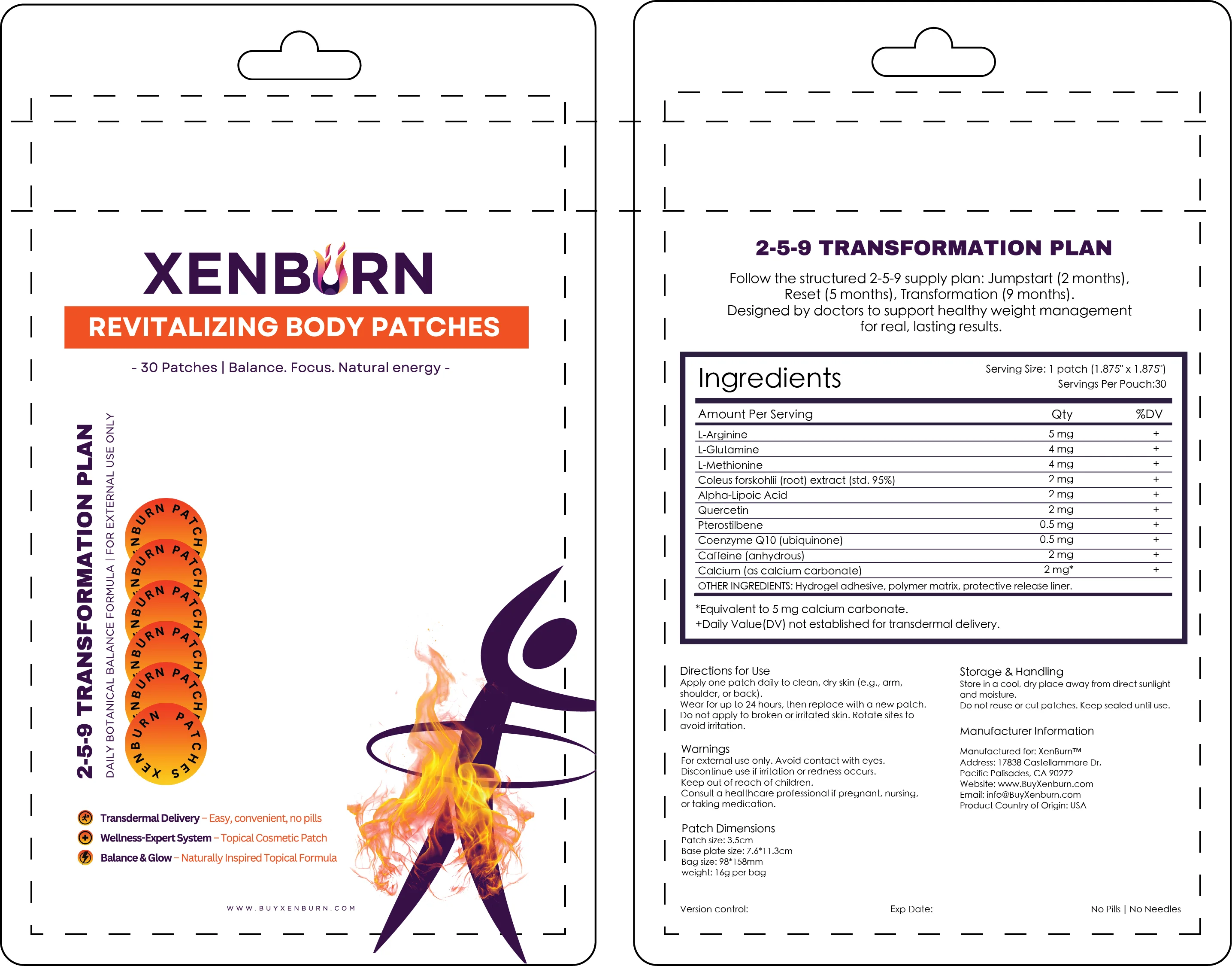 XenBurn Product Label
